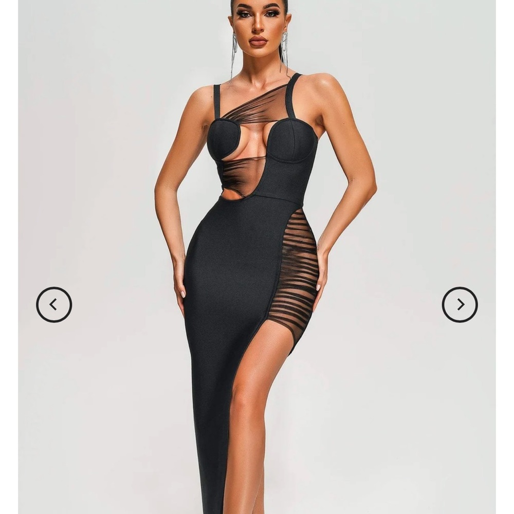 Gricely Mesh Maxi Bandage Dress